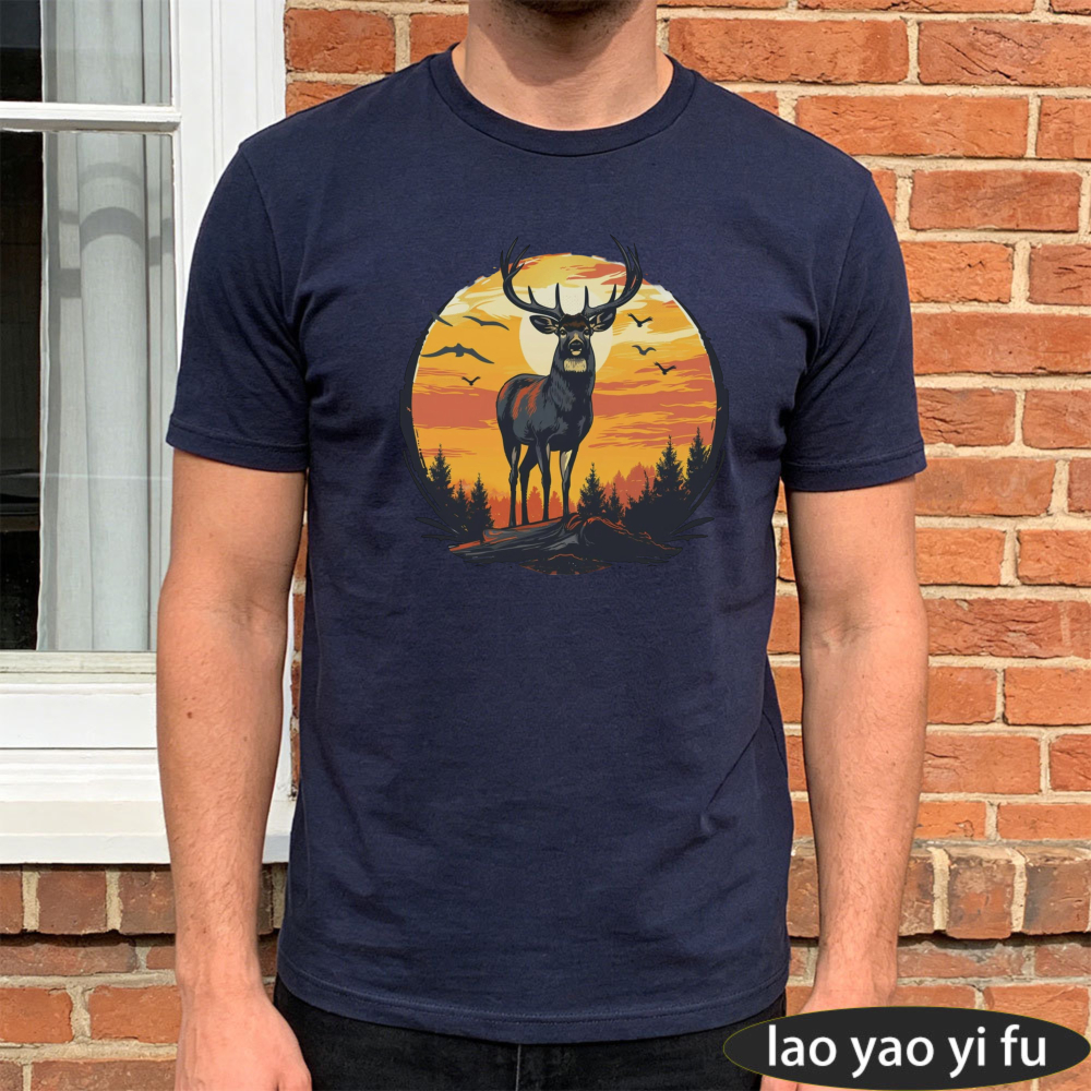 Hunting Outdoor Apparel - Camiseta Masculina de Algodão Vintage com