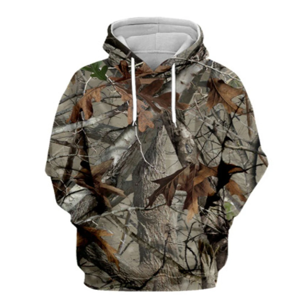 Outdoor Hunting Hoodie - Homens e mulheres Maple Leaf Camouflage