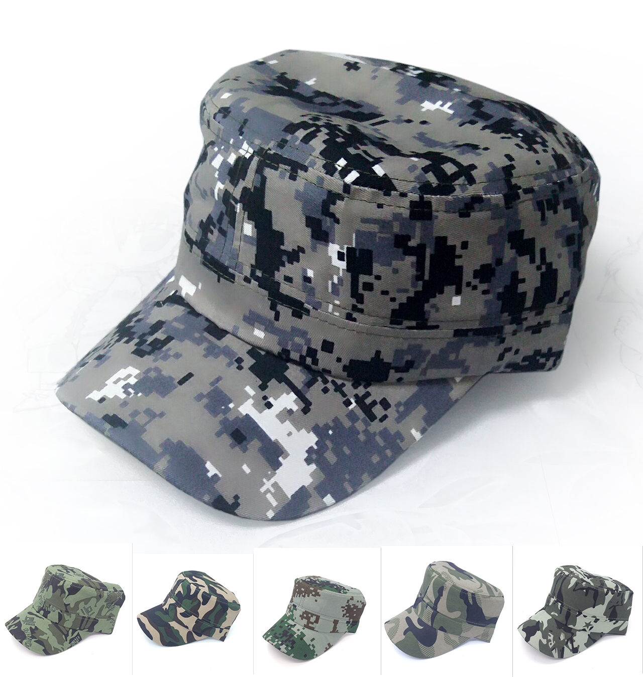 Outdoor Hunting Logo - Camuflagem ajustável Caça Caps, Cool Exército