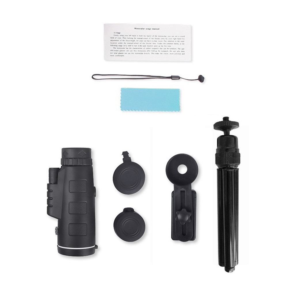 Monocular Night Vision - Telescópio Monocular com Adaptador para Smartphone,