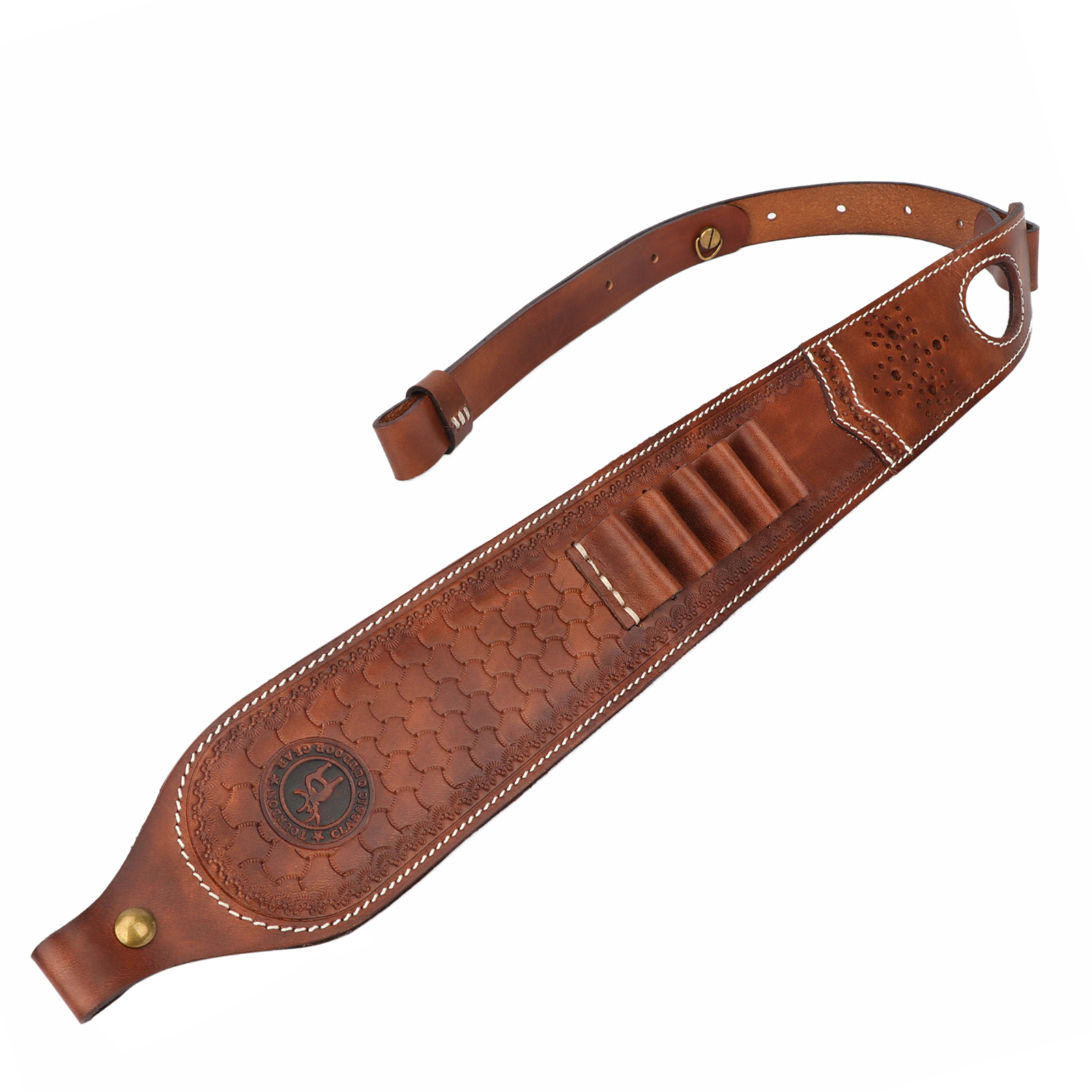 Rifle Sling Swivel - Suporte de munição couro vintage tourbon,