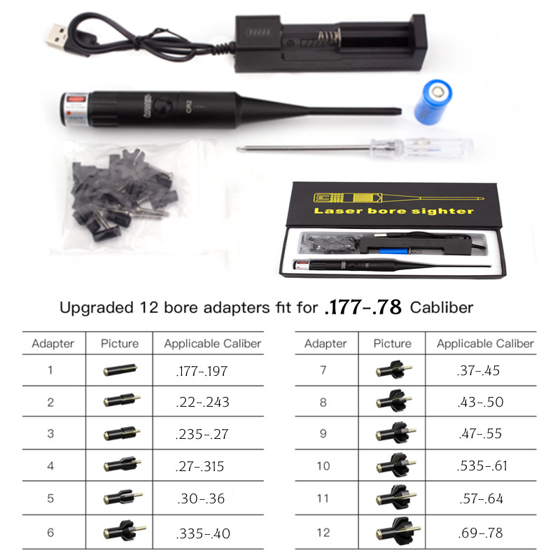 Laser Boresighter Kit - Kit de visão de furo 12