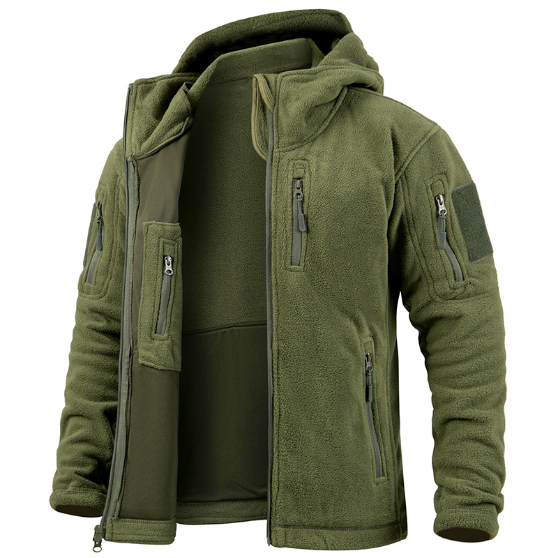 Outdoor Hunting Hoodie - Jaqueta de lã tática masculina inverno