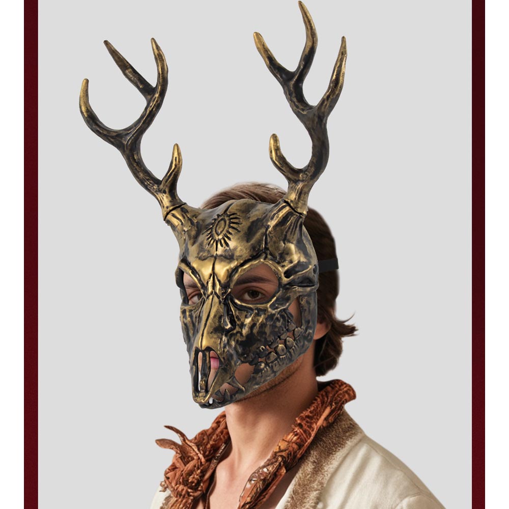 Elk Bugle Call - Animal elk máscara headpiece cosplay chifres