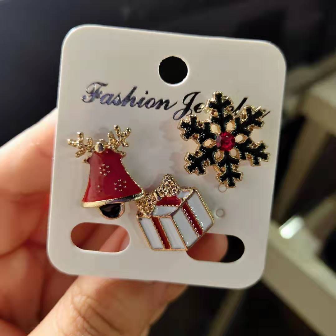 Elk Bugle Call - 3 pçs feliz natal broches para
