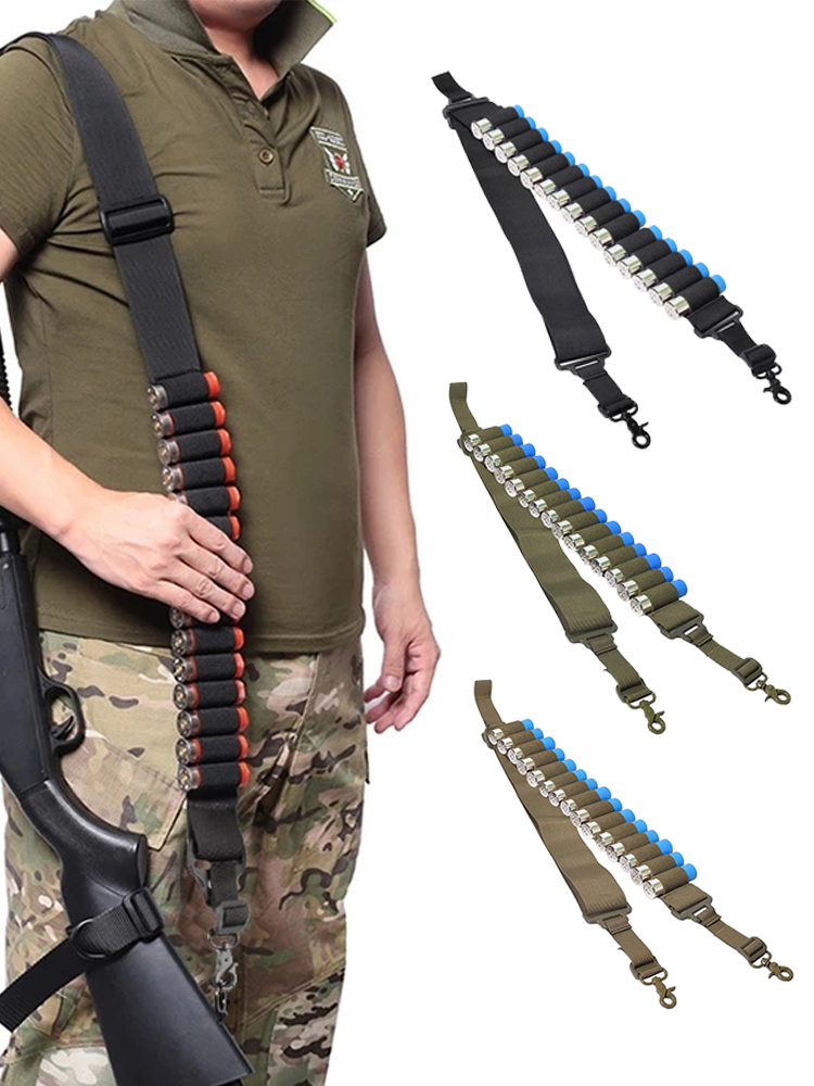 Rifle Sling Swivel - Cinto tático de 15 rodadas para