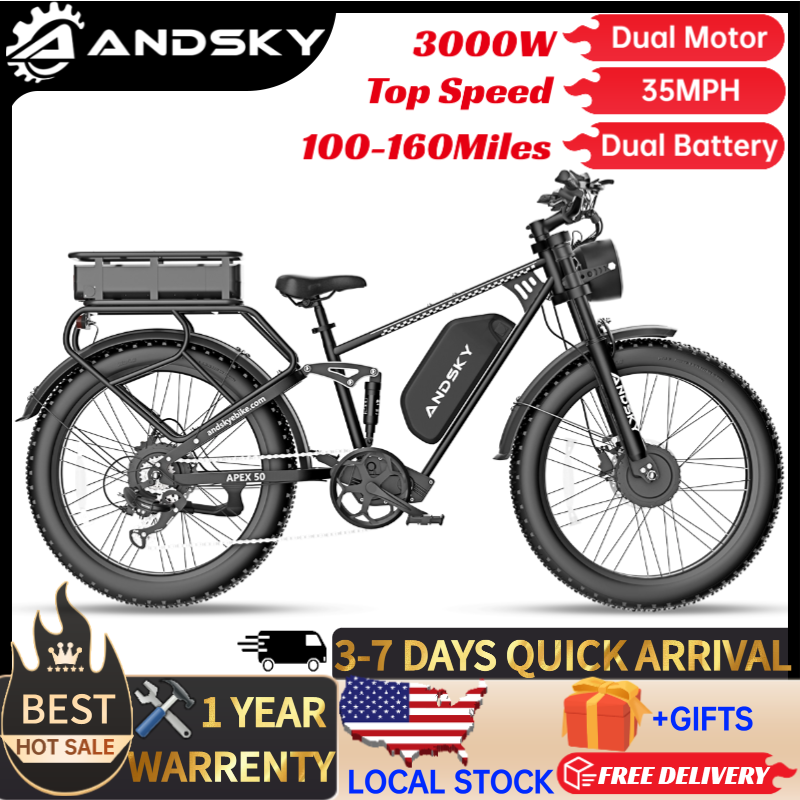 Hunting Outdoor Day - Bicicleta Elétrica ANDSKY Apex50 AWD 3000W