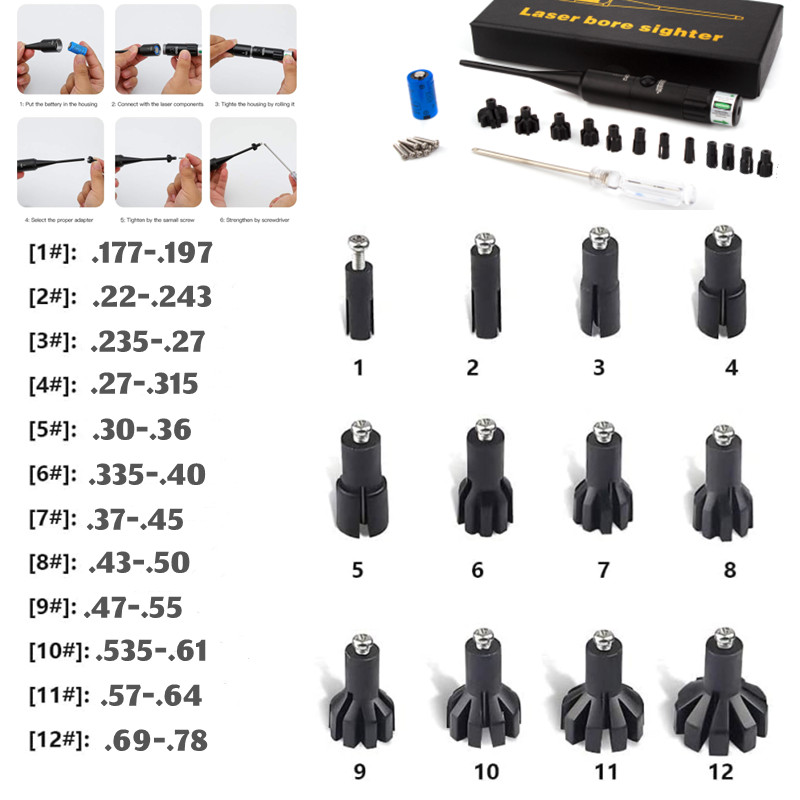 Laser Boresighter Kit - Kit de Laser Tático para Mira,