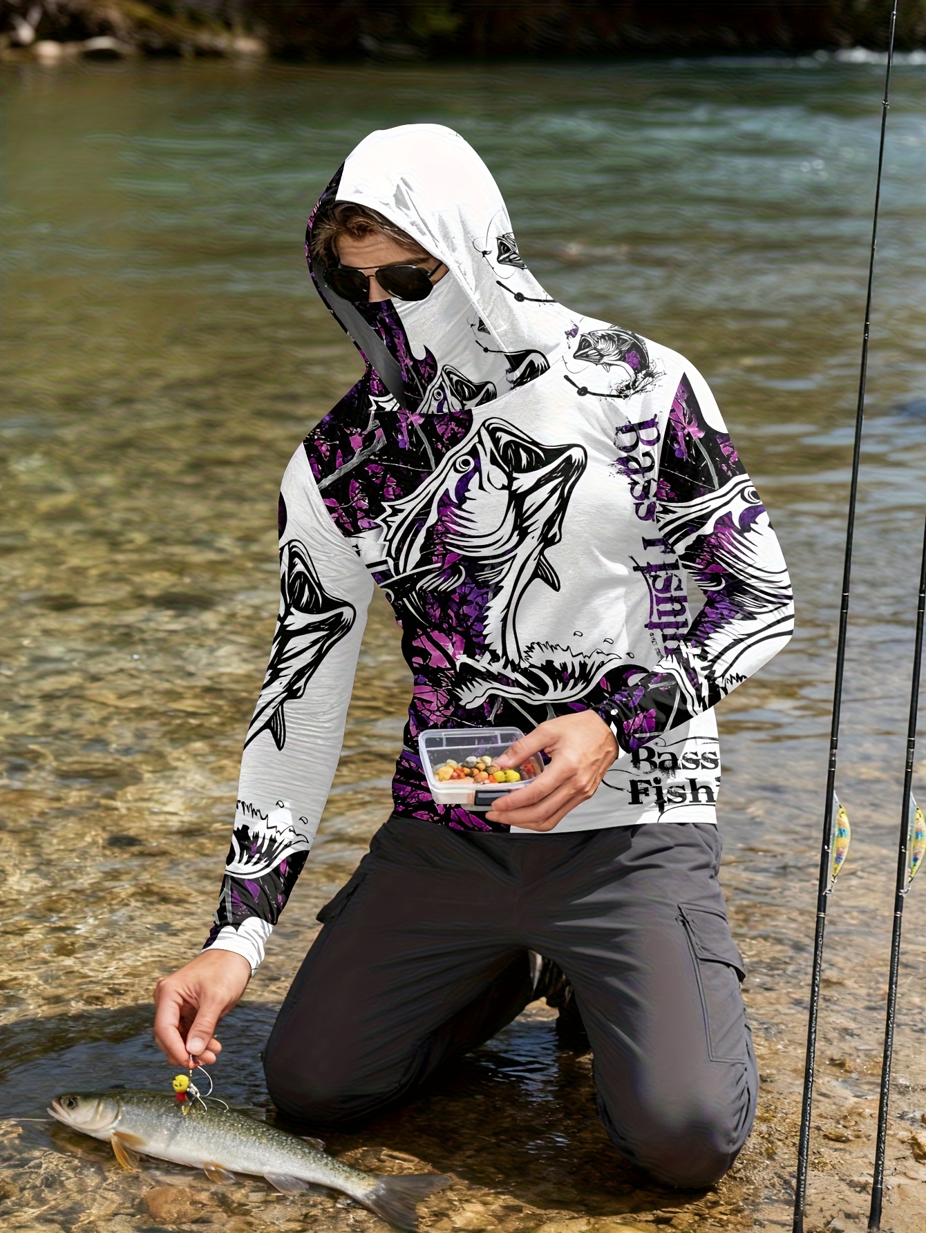 Camiseta com capuz para pesca  - Hunting & Outdoor Supplies avaliação e preço
