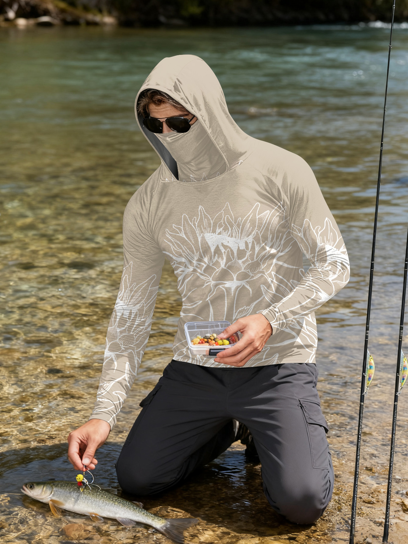 Camisas de Pesca Masculinas co - Outdoor Hunting Hoodie avaliação e preço