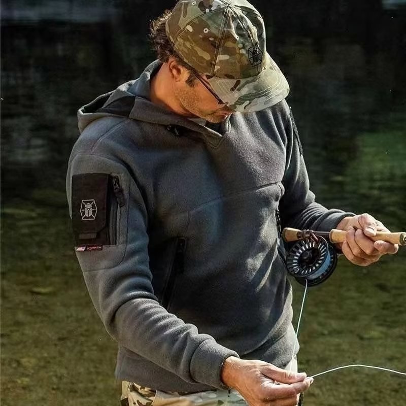 Homens inverno lã térmica ao a - Outdoor Hunting Hoodie avaliação e preço