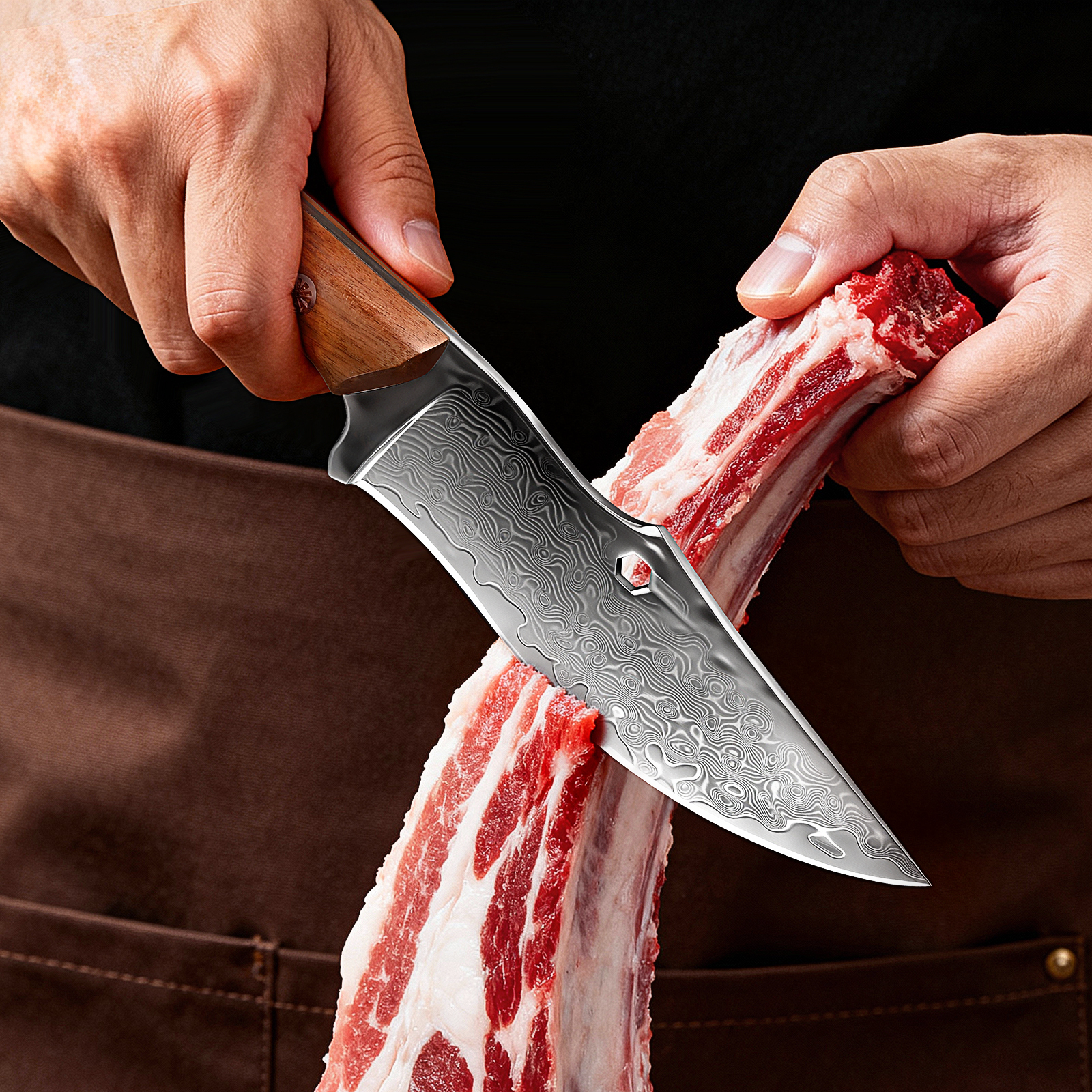 Damasco faca ao ar livre curva - Hunting Knife Outdoor Edge avaliação e preço