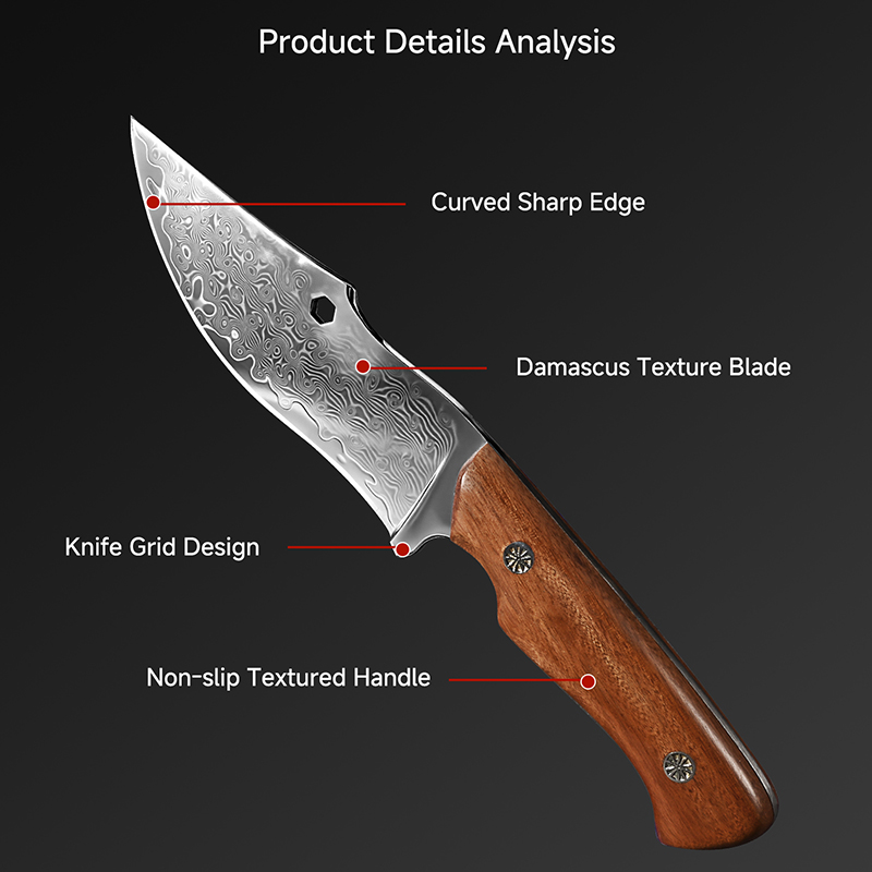 Damasco faca ao ar livre curva - Hunting Knife Outdoor Edge avaliação e preço