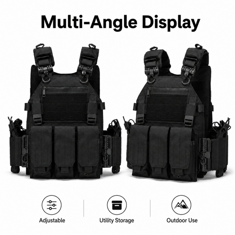 Colete Tático de Poliéster com - Outdoor Hunting Magazines avaliação e preço