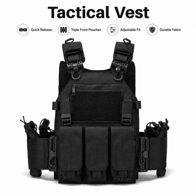 Colete Tático de Poliéster com - Outdoor Hunting Magazines avaliação e preço