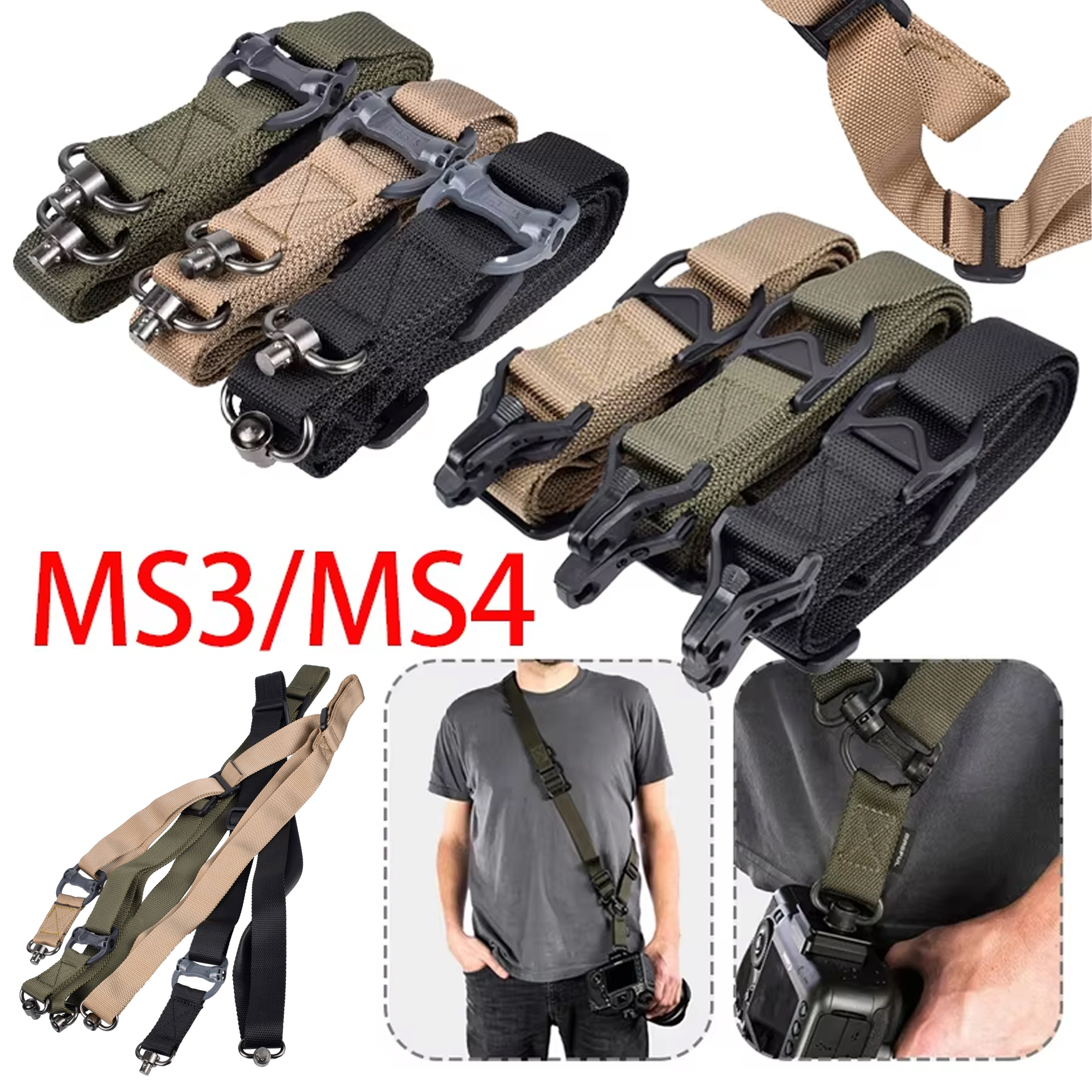 Pistola tática ms3 qd, 2 ponto - Rifle Sling Swivel avaliação e preço