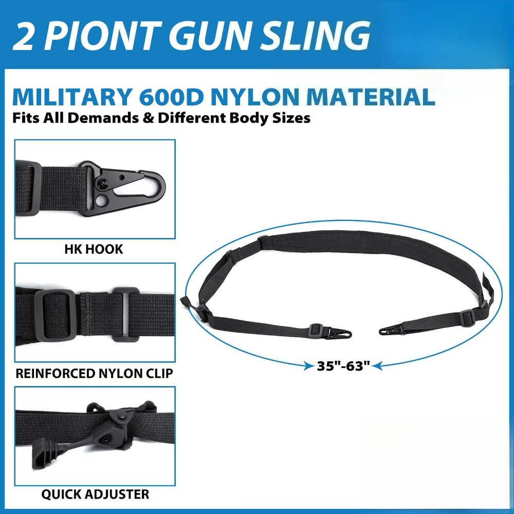 Bandoleira Tática de 2 Pontos  - Rifle Sling Swivel avaliação e preço