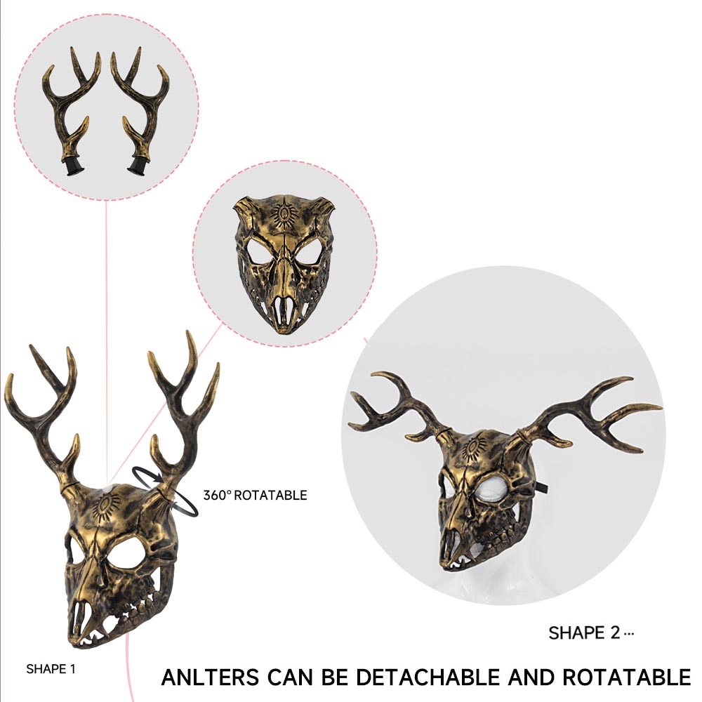 Animal elk máscara headpiece c - Elk Bugle Call avaliação e preço