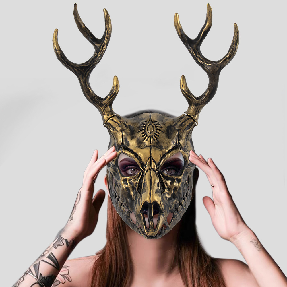 Animal elk máscara headpiece c - Elk Bugle Call avaliação e preço