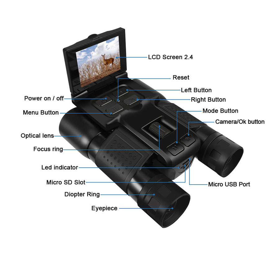 12x32 ao ar livre 2.5k fotogra - Monocular Night Vision avaliação e preço