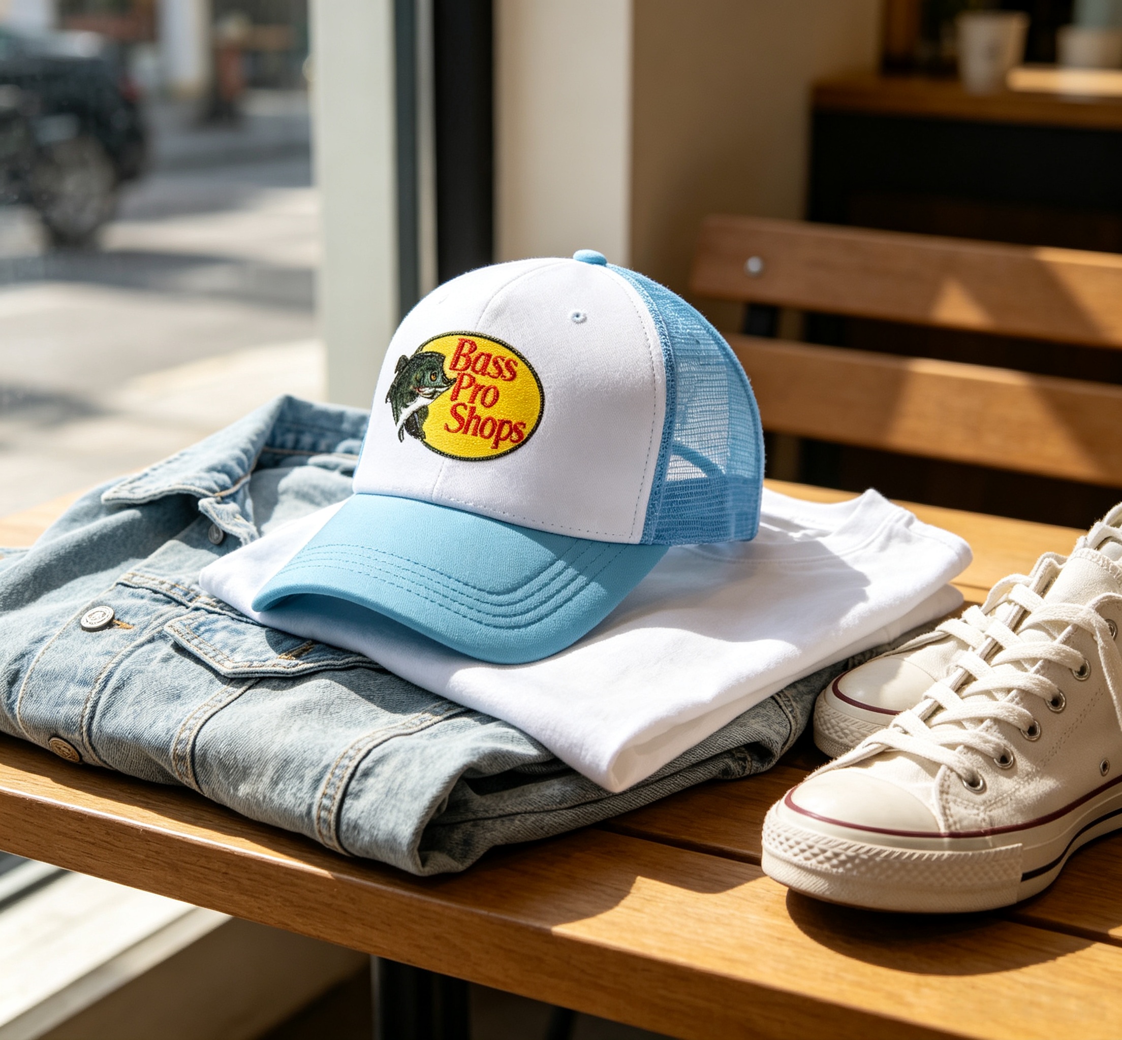 Boné Trucker Clássico Bass Pro - Outdoor Hunting Logo avaliação e preço