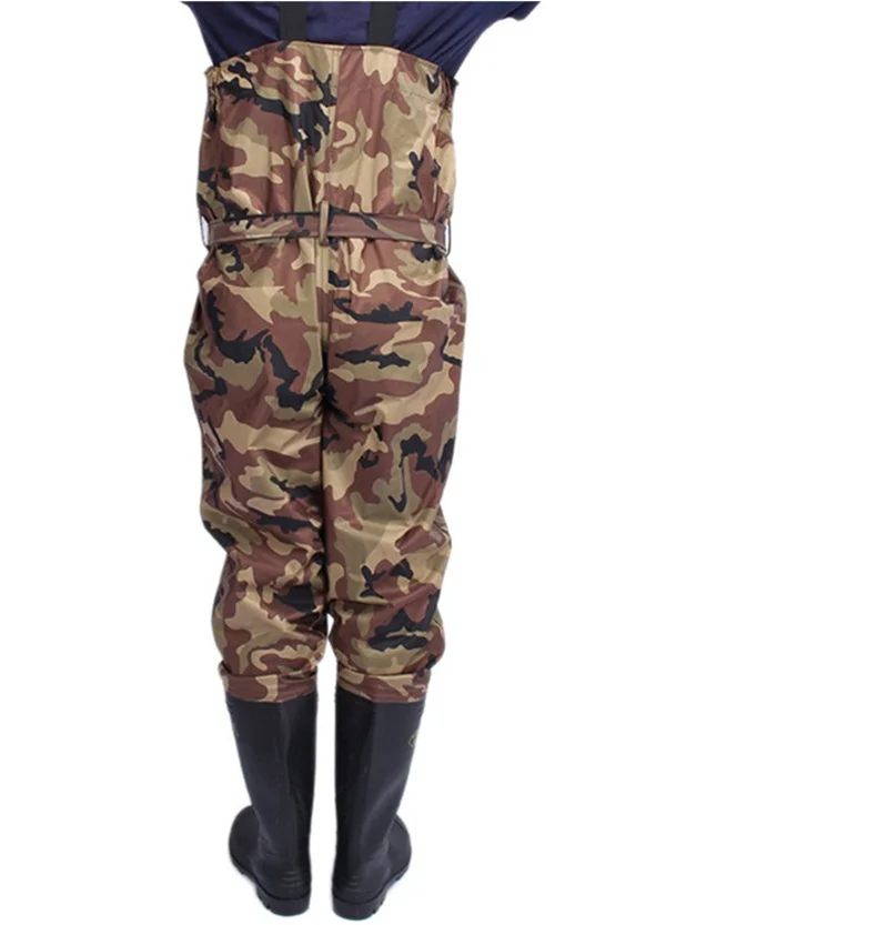 Camuflagem pesca wading calças - Outdoor Hunting Overalls avaliação e preço