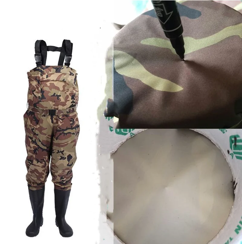 Camuflagem pesca wading calças - Outdoor Hunting Overalls avaliação e preço