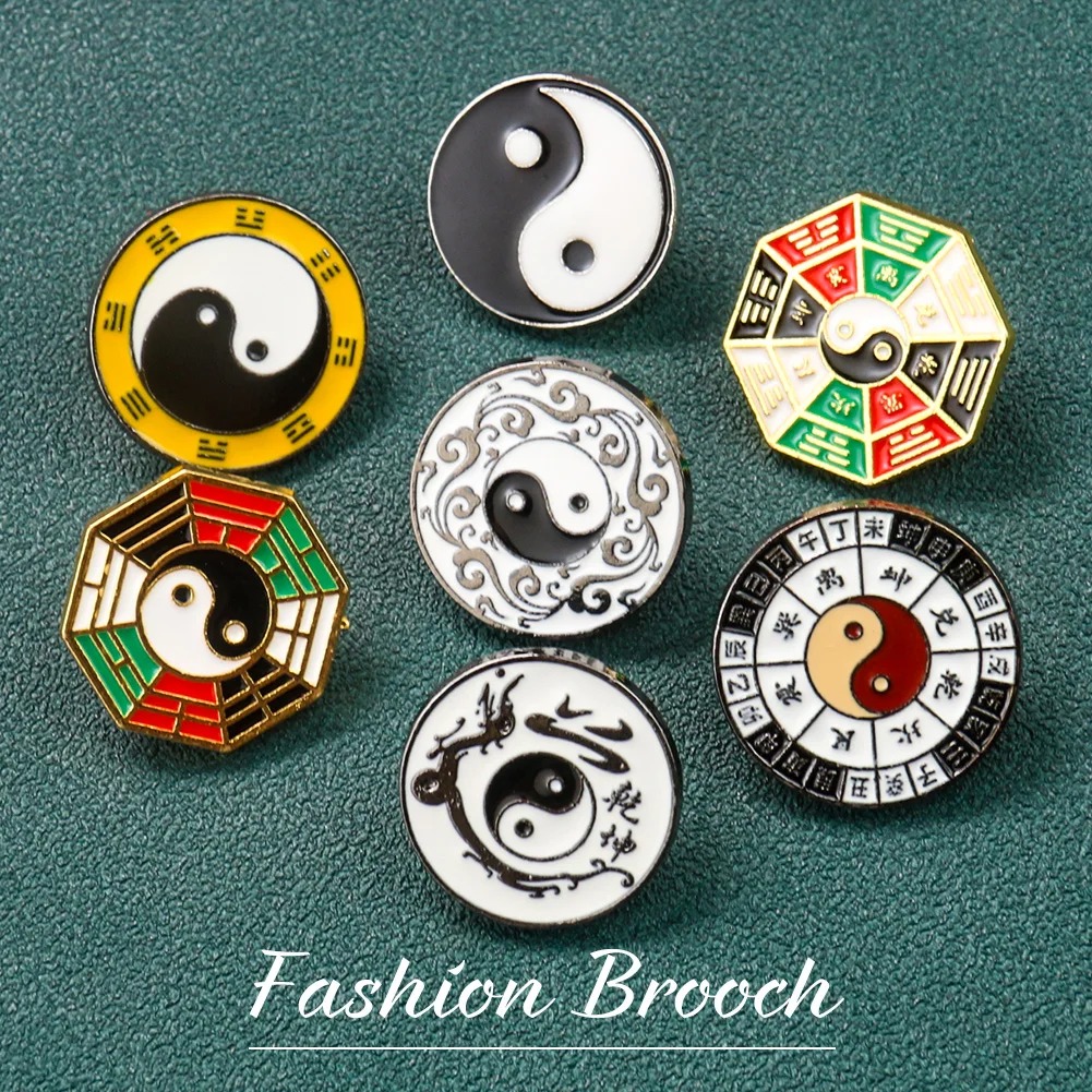 Yin yang símbolo broche de met - Hunting Outdoor Apparel avaliação e preço