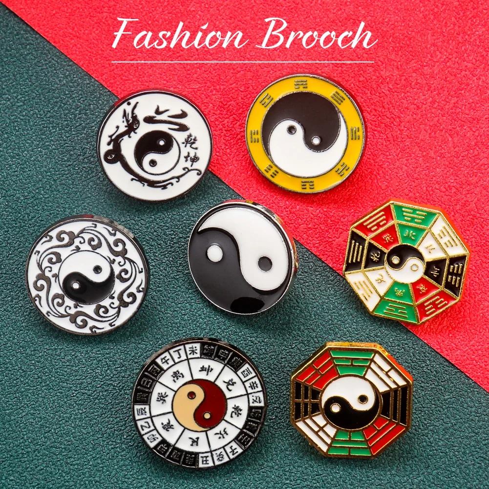 Yin yang símbolo broche de met - Hunting Outdoor Apparel avaliação e preço