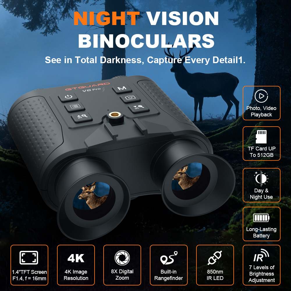 Binóculos de Visão Noturna 4K  - Hunting Outdoor Day avaliação e preço
